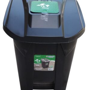 A 25755 ARKPLAST 120LT GARBAGE CAN W WHEELS