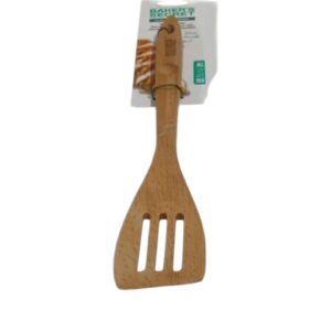BS 40771 BS 13" BEECH WOOD SLOTED TURNER