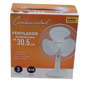 CE DFN121W CONTINENTAL 12" DESK FAN WHITE